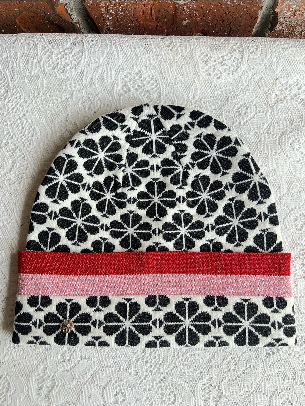 Kate Spade New York Spade Flower
Stripe Beanie.